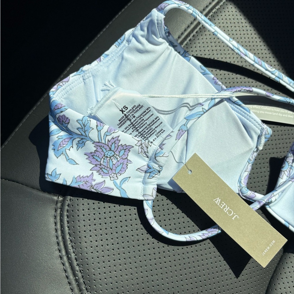 J. Crew Floral Bikini Set in Light Blue & Lavender - Picture 10 of 11